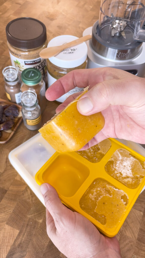 Frozen cube of the Smootheeze Immunity Shot Recipe