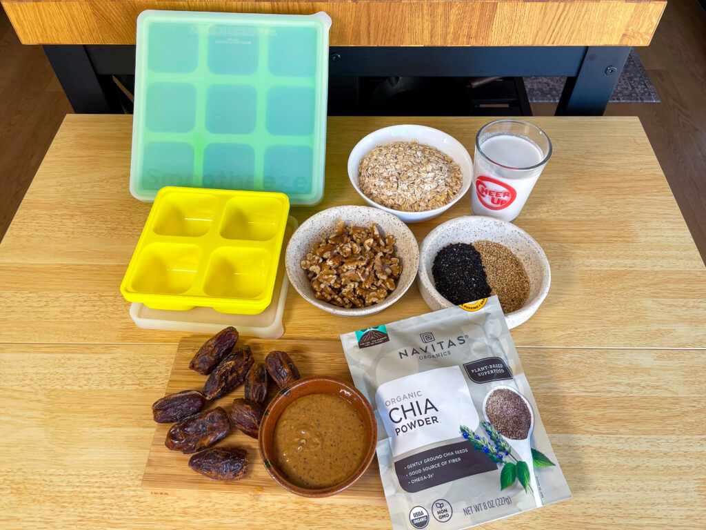 Raw ingredients for making smoothies.